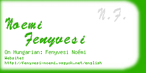 noemi fenyvesi business card